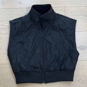 Alo Black Sleeveless Zip-Up Vest